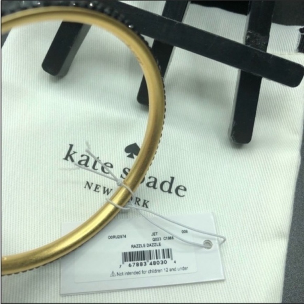 Kate spade black pave stone bangle bracelet - Picture 4 of 5